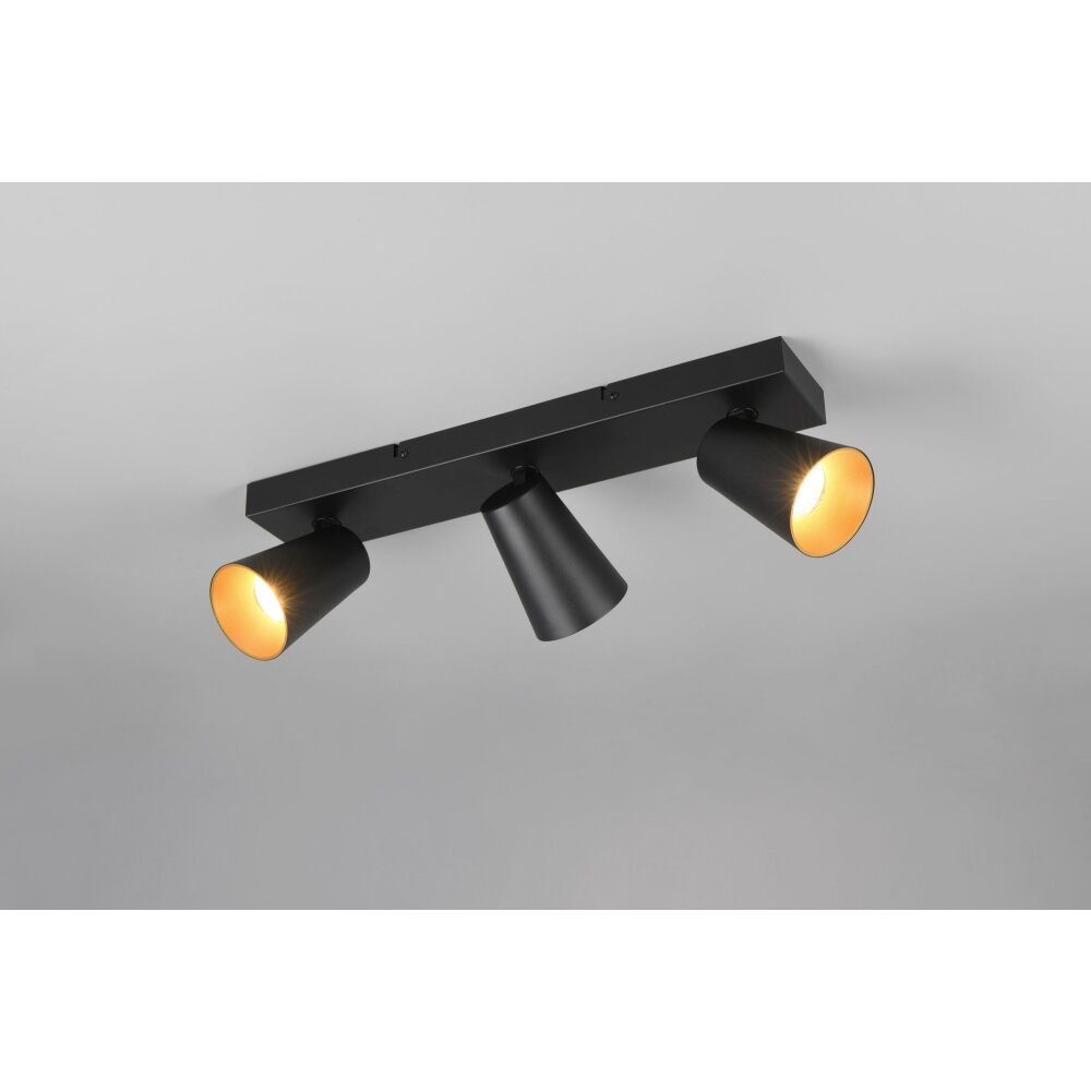 Sharp Spot de plafond Luminaires Trio Noir, 3 lumières main product photo