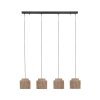SMILLA Suspension Luminaires Trio Noir, 4 lumières