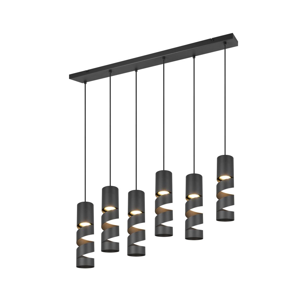 Stream Suspension Luminaires Trio Noir, 6 lumières main product photo