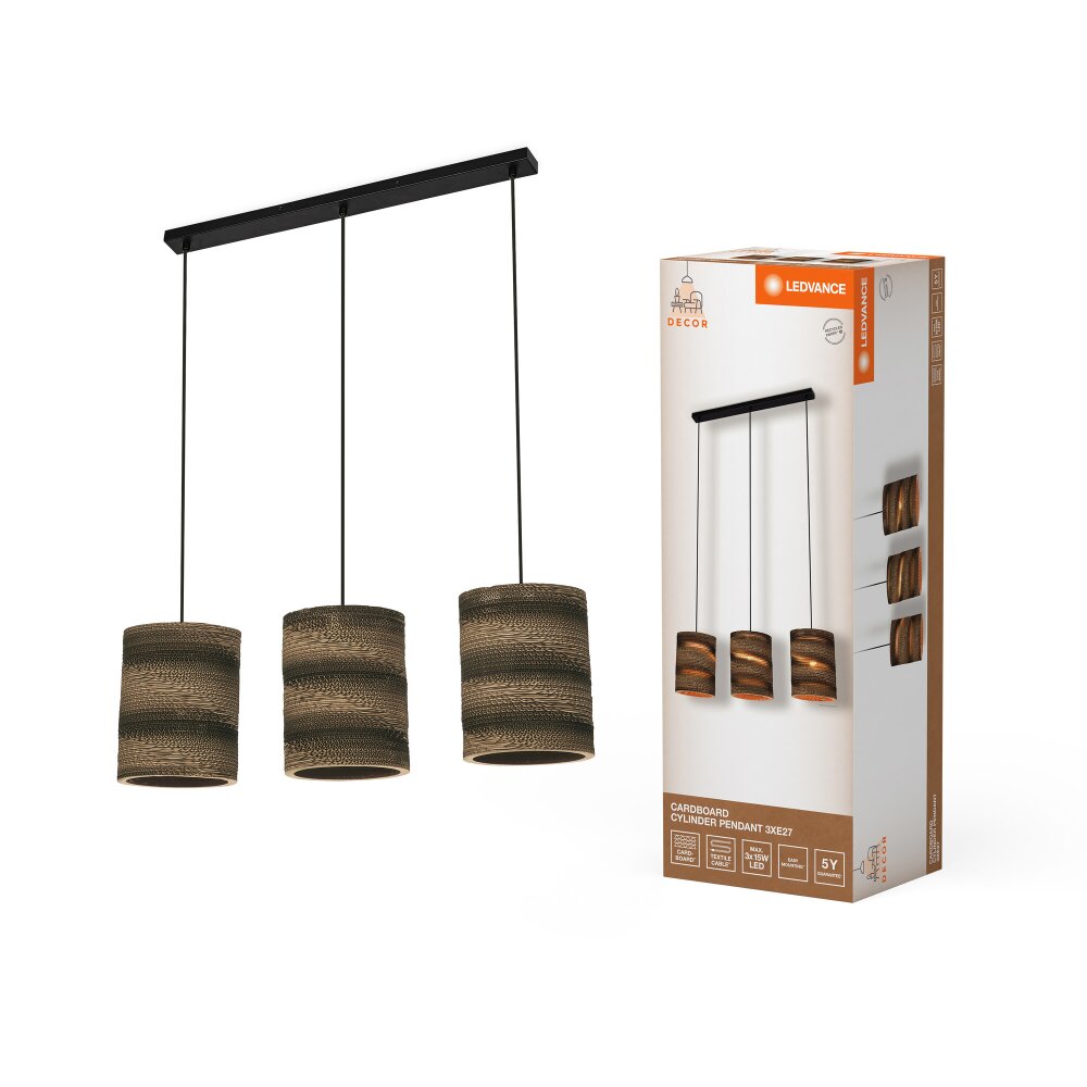 DECOR Applique murale / Plafonnier Luminaires Ledvance Brun, 3 lumières main product photo