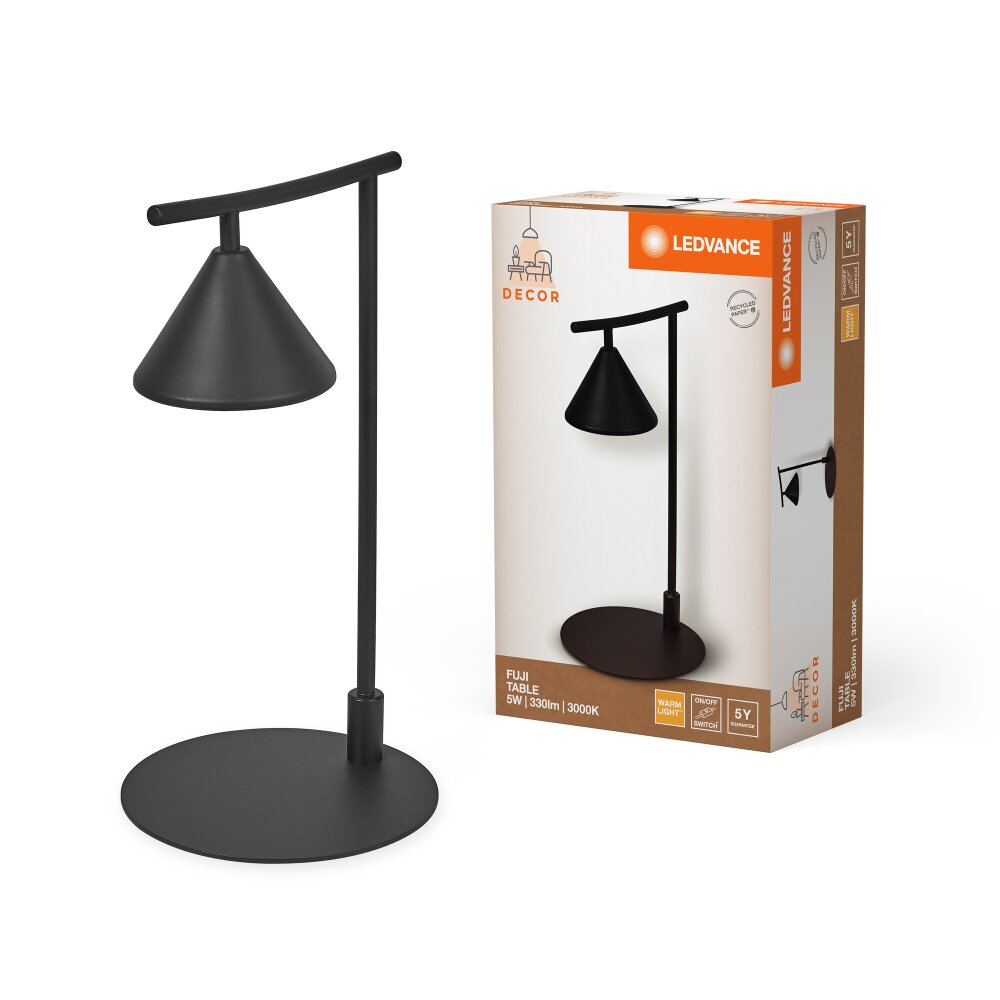 DECOR Applique murale / Plafonnier Luminaires Ledvance LED Noir, 1 lumière main product photo