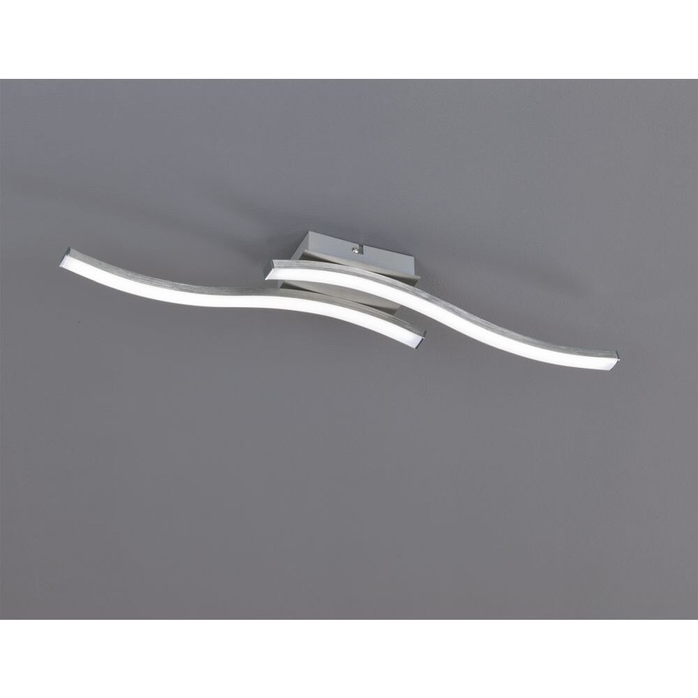 Plafonnier Reality ROUTE LED Nickel mat, 2 lumières main product photo