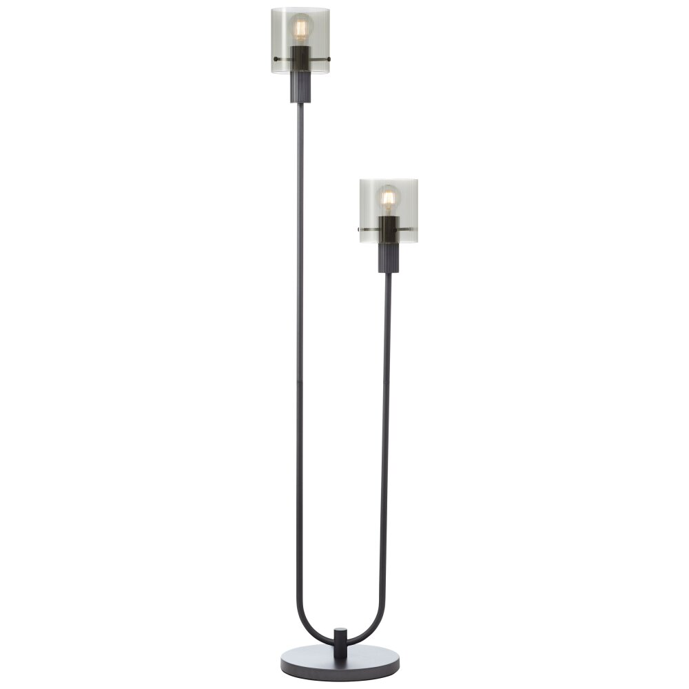 Riffelini Lampadaire Luminaires Brilliant Noir, 2 lumières main product photo