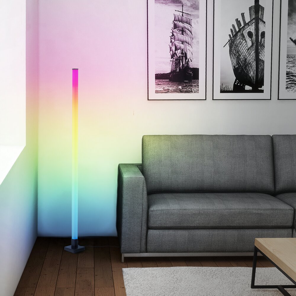 Neele Lampadaire Luminaires Brilliant LED Noir, 1 lumière, Télécommandes main product photo