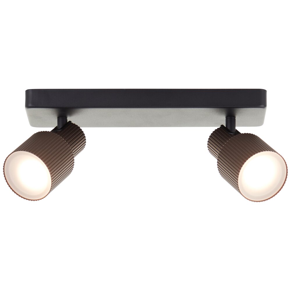 Cadiz Spot de plafond Luminaires Brilliant LED Noir, 2 lumières main product photo