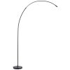 Bow Lampadaire, Lampadaires arc Luminaires Brilliant LED Noir, 1 lumière