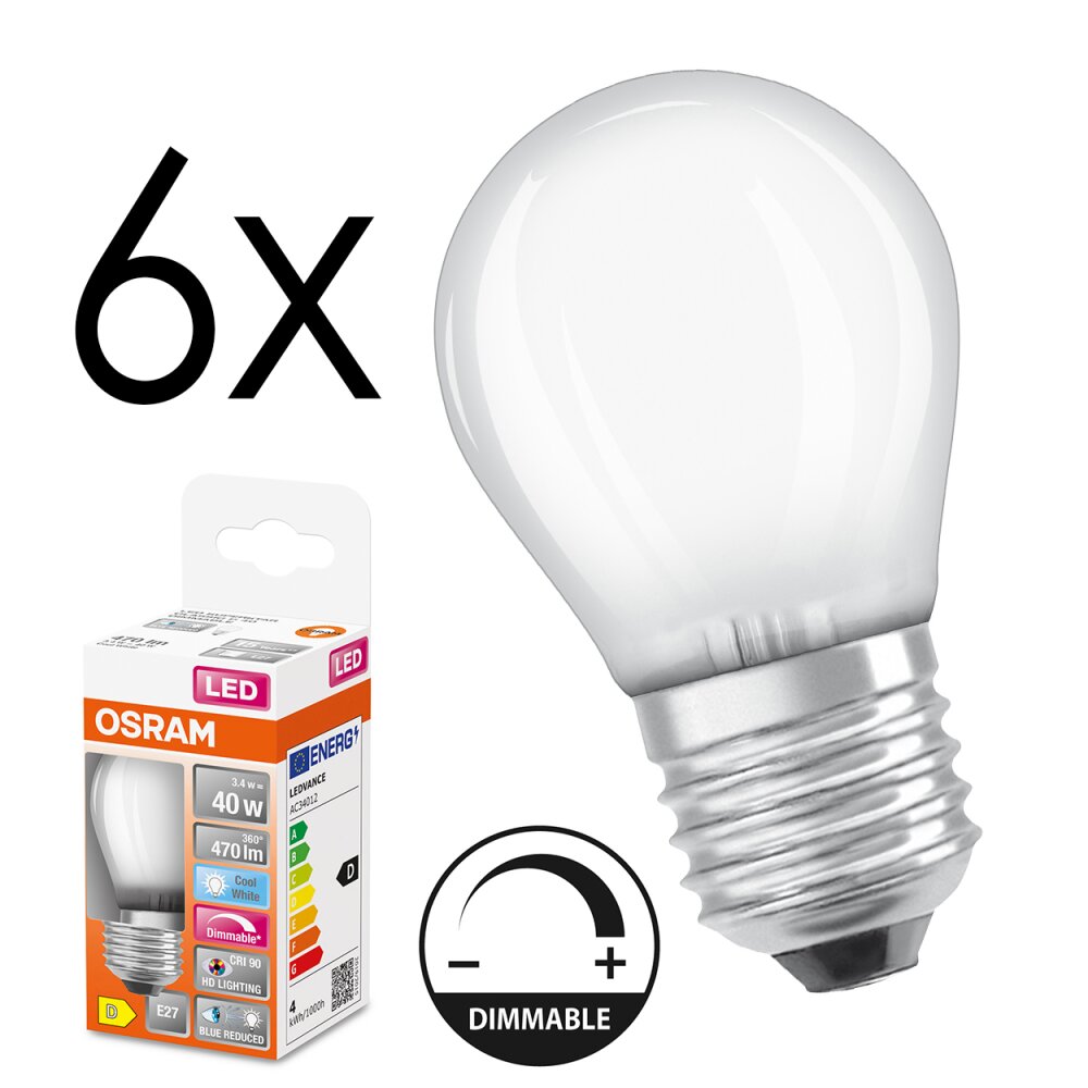 E27 LED 3.4 Watt blanc neutre dimmable 470 Lumen main product photo