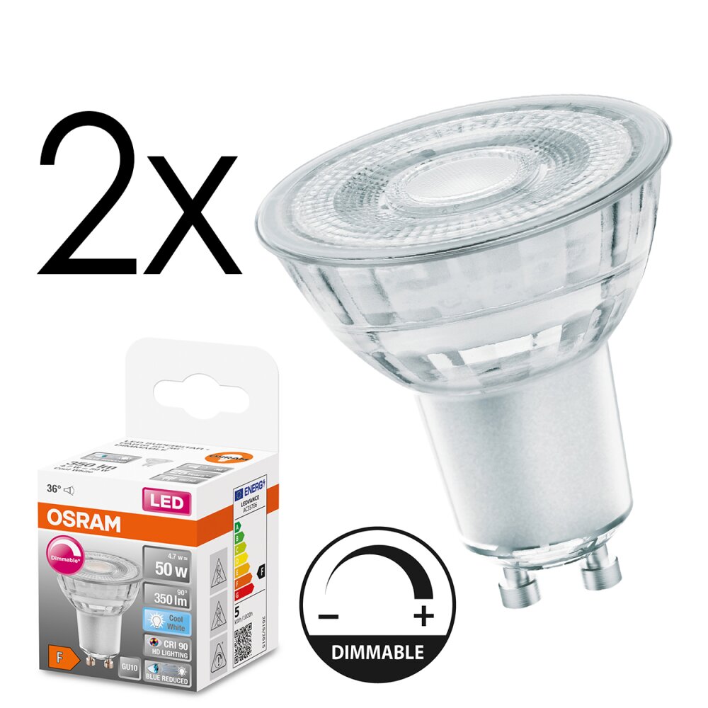 GU10 LED 4.7 Watt blanc neutre dimmable 350 Lumen main product photo