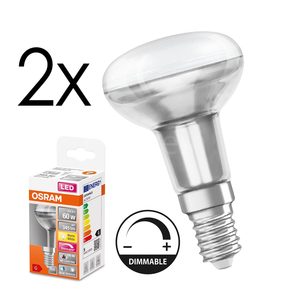 E14 LED 4.8 Watt blanc chaud dimmable 345 Lumen main product photo