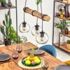 Koyoto Suspension, Boule lumineuse, Suspension Écru, Noir, 3 lumières