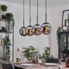 Gastor Suspension, Boule lumineuse, Suspension Chrome, Fumé, 4 lumières