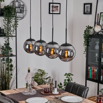 Gastor Suspension, Boule lumineuse, Suspension Fumé, 4 lumières