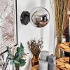 Koyoto Boule lumineuse, Applique murale, Spot mural Chrome, Fumé, 1 lumière