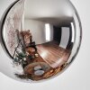 Koyoto Boule lumineuse, Applique murale, Spot mural Chrome, Fumé, 1 lumière