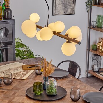 Chehalis Boule lumineuse, Suspension Blanc, 10 lumières Chehalis Boule lumineuse, Suspension Blanc, 10 lumières