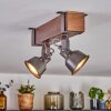 Pehefito Plafonnier, Spot de plafond Brun foncé, Gris, 2 lumières