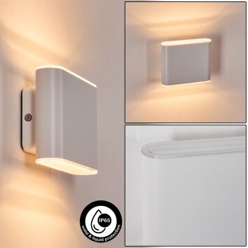 Paranhas Lampe murale d´extérieur, Luminaire de salle de bain, Luminaire Up & Down, Applique murale Blanc, 1 lumière
