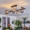 Chehalis Plafonnier, Boule lumineuse Clair, Fumé, 8 lumières