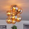 Gastor Plafonnier, Boule lumineuse Ambre, 8 lumières