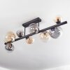 Chehalis Plafonnier, Boule lumineuse Ambre, Clair, Fumé, 8 lumières
