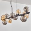 Chehalis Suspension, Boule lumineuse, Suspension Ambre, Fumé, 10 lumières