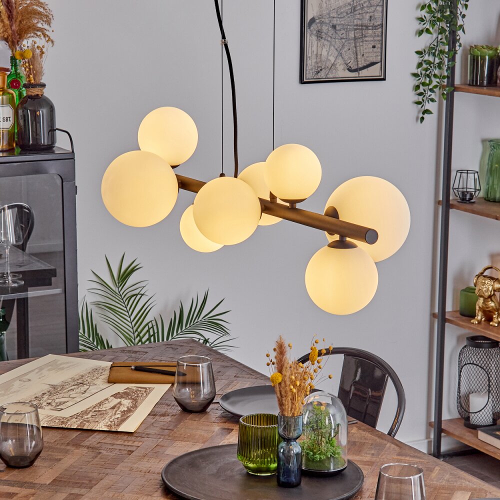 Chehalis Suspension, Boule lumineuse, Suspension Blanc, 8 lumières main product photo