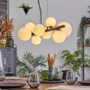 Chehalis Suspension, Boule lumineuse, Suspension Blanc, 8 lumières