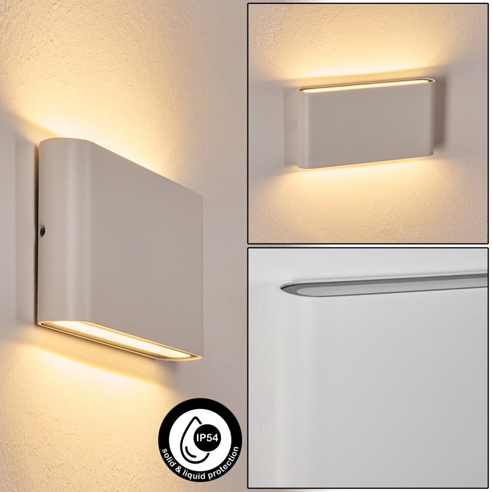Gamas Lampe murale d´extérieur, Luminaire de salle de bain, Luminaire Up & Down, Applique murale Blanc, 1 lumière main product photo