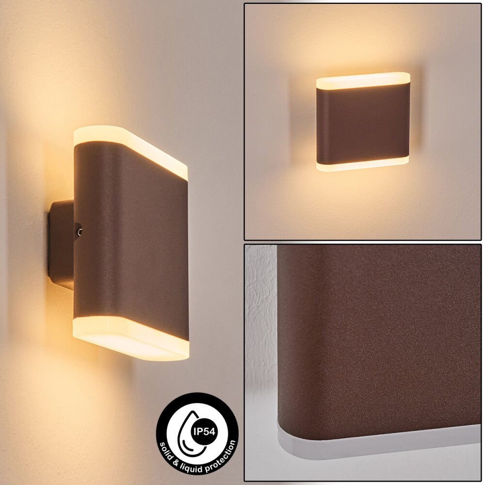Gamas Lampe murale d´extérieur, Luminaire Up & Down, Applique murale LED Rouille, 1 lumière main product photo