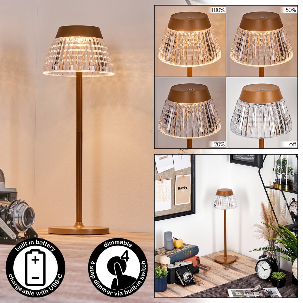 Macos Lampe de bureau, Lampe à poser, Liseuse LED Rouille, 1 lumière main product photo