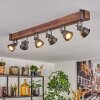Pehefito Plafonnier, Spot de plafond Brun foncé, Gris, 6 lumières