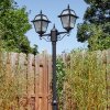 Fornelos Luminaire extérieur, Réverbère, Eclairage de chemin Noir, 2 lumières