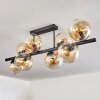 Gastor Plafonnier, Boule lumineuse Ambre, Clair, 8 lumières