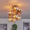 Gastor Plafonnier, Boule lumineuse Ambre, Clair, 8 lumières