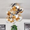 Gastor Plafonnier, Boule lumineuse Ambre, Clair, 8 lumières