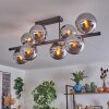 Gastor Plafonnier, Boule lumineuse Chrome, Fumé, 8 lumières