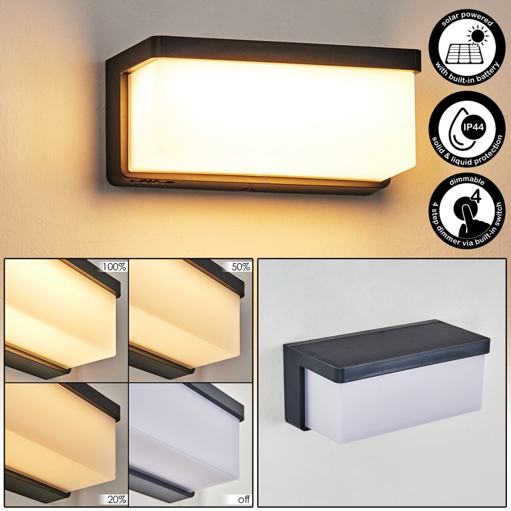 Rifbjerg Lampe murale d´extérieur, Applique murale, Spot mural LED Noir, 1 lumière main product photo