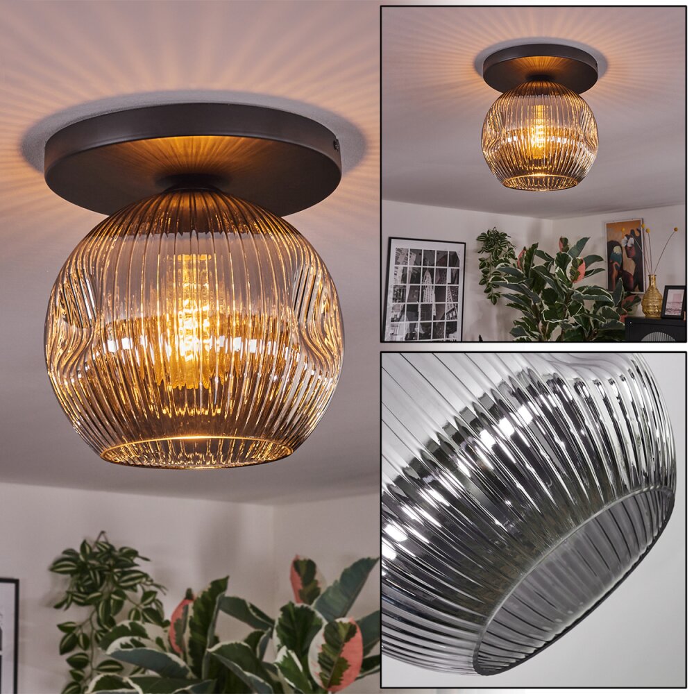 Ripoll Plafonnier, Boule lumineuse Fumé, 1 lumière main product photo