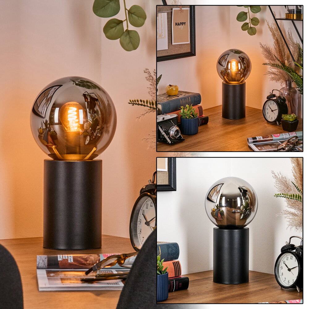 Gastor Boule lumineuse, Lampe de bureau, Lampe à poser Chrome, Fumé, 1 lumière main product photo