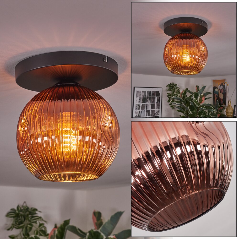 Ripoll Plafonnier, Boule lumineuse Cuivré, 1 lumière main product photo