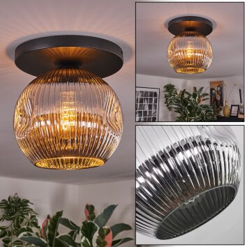 Ripoll Plafonnier, Boule lumineuse Chrome, Fumé, 1 lumière Ripoll Plafonnier, Boule lumineuse Chrome, Fumé, 1 lumière