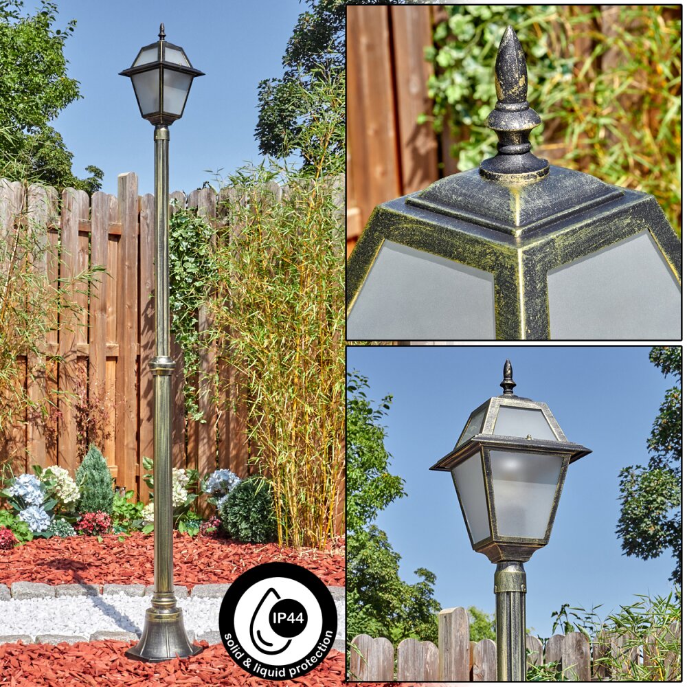 Fornelos Luminaire extérieur, Réverbère, Eclairage de chemin Or, Noir, 1 lumière main product photo