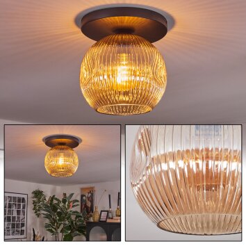 Ripoll Plafonnier, Boule lumineuse Ambre, 1 lumière Ripoll Plafonnier, Boule lumineuse Ambre, 1 lumière