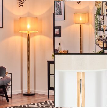Bassagoda Lampadaire Écru, Noir, 1 lumière Bassagoda Lampadaire Écru, Noir, 1 lumière