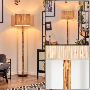 Bongal Lampadaire Écru, Noir, 1 lumière