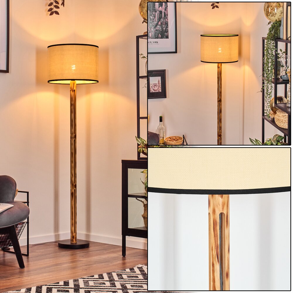 Chellas Lampadaire Écru, Noir, 1 lumière main product photo