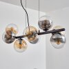 Gastor Suspension, Boule lumineuse, Suspension Ambre, Clair, Fumé, 8 lumières