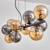 Gastor Suspension, Boule lumineuse, Suspension Ambre, Fumé, 10 lumières
