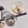 Koyoto Plafonnier, Boule lumineuse Ambre, Clair, Fumé, 8 lumières