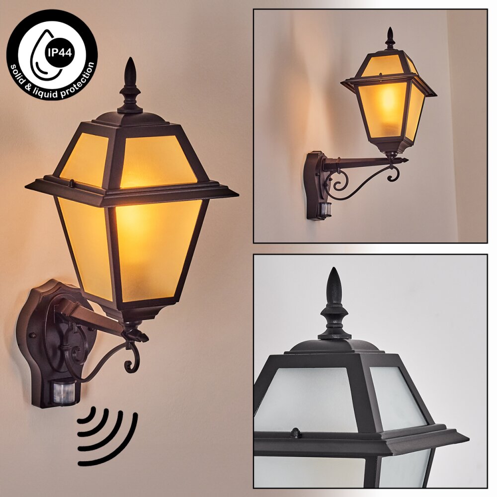 Fornelos Luminaire extérieur, Lampe murale d´extérieur, Applique murale Noir, 1 lumière, Détecteur de mouvement main product photo